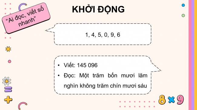 Soạn giáo án điện tử toán 4 cánh diều Bài 4: Các số trong phạm vi 1000000