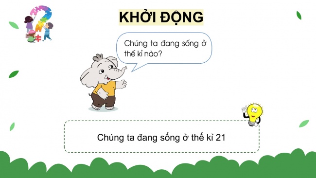 Soạn giáo án điện tử toán 4 cánh diều Bài 16: Thế kỉ