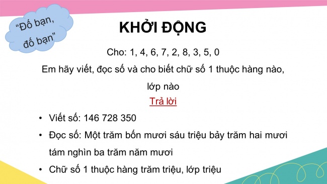 Soạn giáo án điện tử toán 4 cánh diều Bài 25: Em vui học Toán