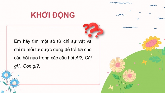 Soạn giáo án điện tử tiếng việt 4 cánh diều Bài 1 Luyện từ và câu 1: Danh từ