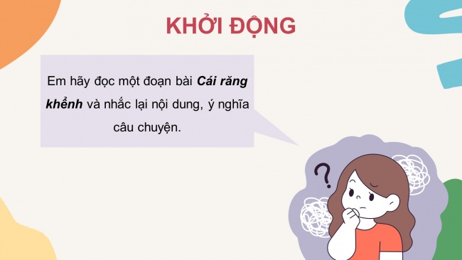 Soạn giáo án điện tử tiếng việt 4 cánh diều Bài 1 Đọc 3: Vệt phấn trên mặt bàn