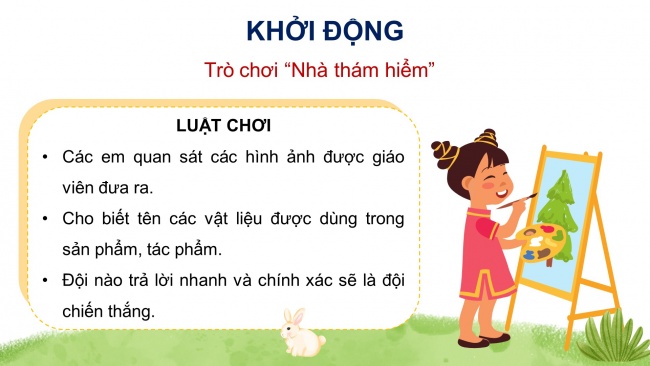 Soạn giáo án điện tử mĩ thuật 4 cánh diều Bài 3: Những vật liệu khác nhau