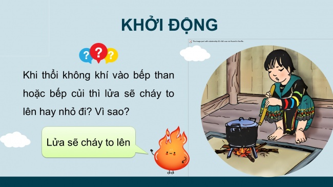 Soạn giáo án điện tử khoa học 4 cánh diều Bài 6: Vai trò của không khí và bảo vệ môi trường không khí