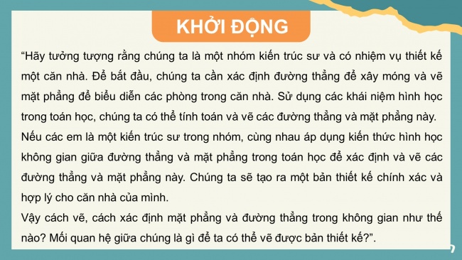 Soạn giáo án điện tử toán 11 KNTT Bài 10: Đường thẳng và mặt phẳng trong không gian