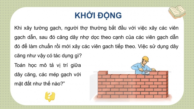 Soạn giáo án điện tử toán 11 KNTT Bài 12: Đường thẳng và mặt phẳng song song