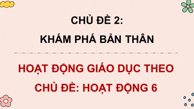 Soạn giáo án điện tử HĐTN 11 KNTT Chủ đề 2: Khám phá bản thân - Hoạt động 6