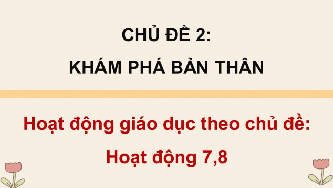 Soạn giáo án điện tử HĐTN 11 KNTT Chủ đề 2: Khám phá bản thân - Hoạt động 7, 8