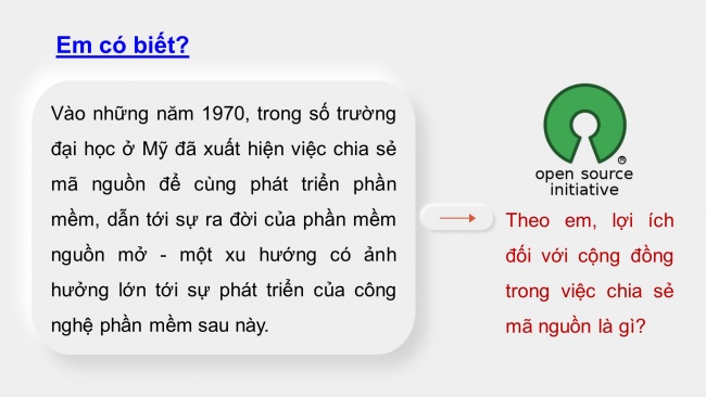 Soạn giáo án điện tử tin học ứng dụng 11 KNTT Bài 3: Phần mềm nguồn mở và phần mềm chạy trên Internet