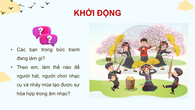 Soạn giáo án điện tử âm nhạc 4 CTST CĐ2 Tiết 1: Khám phá; Hát: Tiếng hát mùa sang