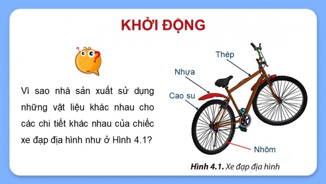 Soạn giáo án điện tử Công nghệ 8 CTST Bài 4: Vật liệu cơ khí