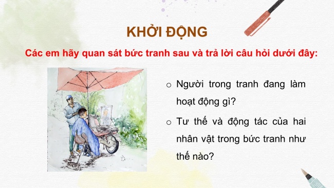 Soạn giáo án điện tử Mĩ thuật 8 CTST (bản 2) Bài 3: Vẽ dáng người