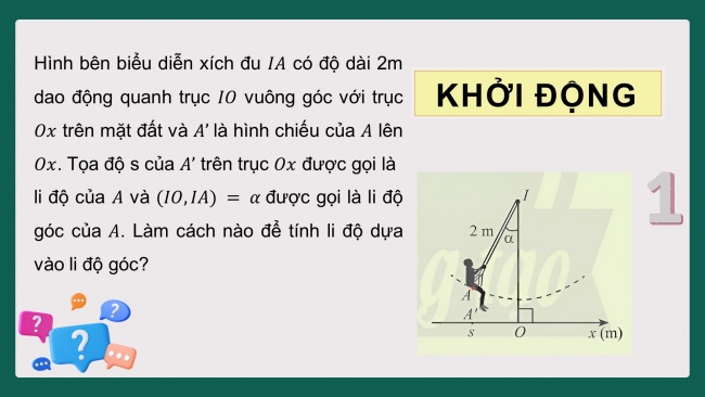 Soạn giáo án điện tử toán 11 CTST Bài 2: Giá trị lượng giác của một góc lượng giác