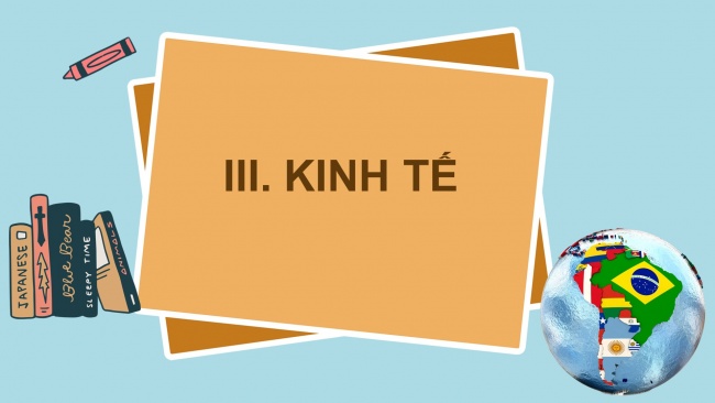 Soạn giáo án điện tử địa lí 11 Cánh diều Bài 7: Vị trí địa lí, điều kiện tự nhiên, dân cư, xã hội và kinh tế khu vực Mỹ La-tinh (Phần 2)