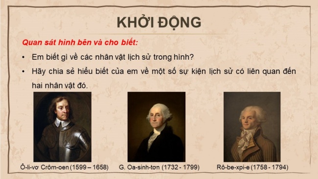 Soạn giáo án điện tử Lịch sử 8 CD Bài 1: Cách mạng tư sản ở châu Âu và Bắc Mỹ (Phần 1)