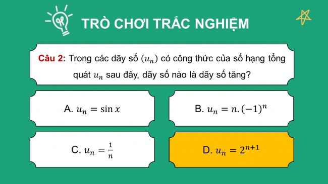 Soạn giáo án điện tử toán 11 Cánh diều: Bài tập cuối chương 2