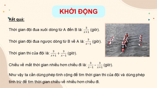 Soạn giáo án điện tử Toán 8 CTST Chương 1 Bài 6: Cộng, trừ phân thức