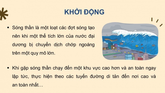 Soạn giáo án điện tử Ngữ văn 8 CTST Bài 2 Đọc 1: Bạn đã biết gì về sóng thần?