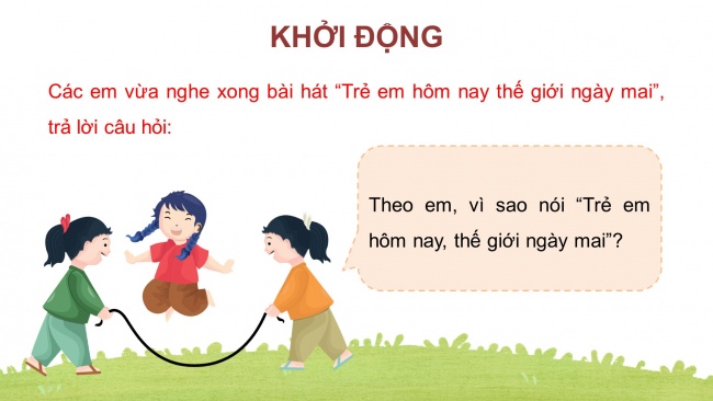 Soạn giáo án điện tử đạo đức 4 KNTT Bài 9: Quyền và bổn phận của trẻ em