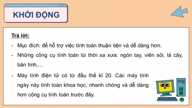 Soạn giáo án điện tử Tin học 8 CTST Bài 1: Lịch sử phát triển máy tính