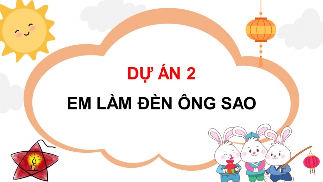 Soạn giáo án điện tử công nghệ 4 CTST Dự án 2: Em làm đèn ông sao