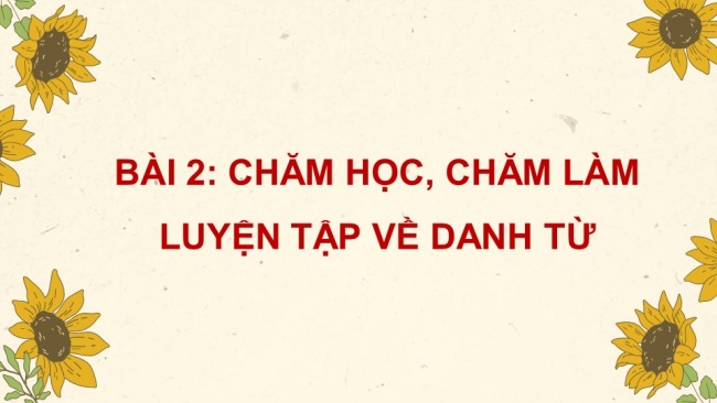 Soạn giáo án điện tử tiếng việt 4 cánh diều Bài 2 Luyện từ và câu 2: Luyện tập về danh từ