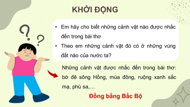 Soạn giáo án điện tử lịch sử và địa lí 4 cánh diều Bài 6: Thiên nhiên vùng Đồng bằng Bắc Bộ