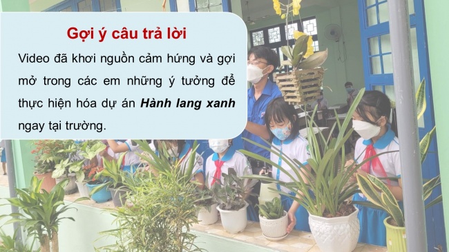 Soạn giáo án điện tử HĐTN 4 cánh diều Tuần 4: Dự án hành lang xanh - Hoạt động 3, 4