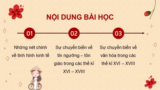 Soạn giáo án điện tử Lịch sử 8 CTST Bài 6: Kinh tế, văn hoá và tôn giáo ở Đại Việt trong các thế kỉ XVI - XVIII (P2)