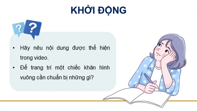 Soạn giáo án điện tử Mĩ thuật 8 CTST (bản 2) Bài 2: Trang trí khăn