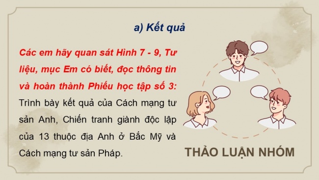 Soạn giáo án điện tử lịch sử 11 Cánh diều Bài 1: Một số vấn đề chung về cách mạng tư sản (P2)