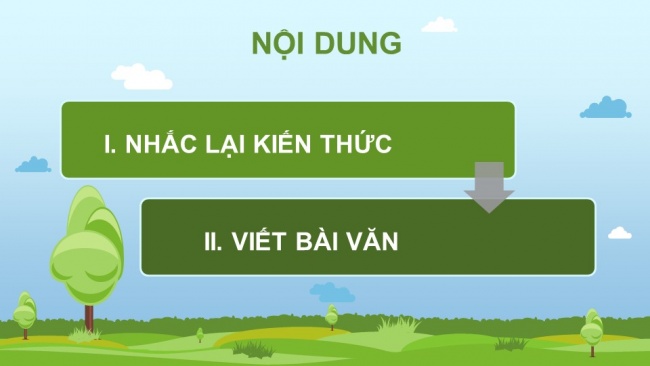 Soạn giáo án điện tử Tiếng Việt 4 CD Bài 6 Viết 2: Luyện tập tả cây cối