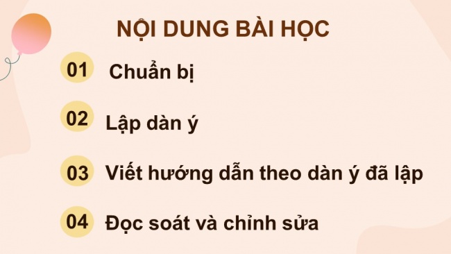 Soạn giáo án điện tử tiếng việt 4 KNTT Bài 22 Viết Hướng dẫn thực hiện một công việc