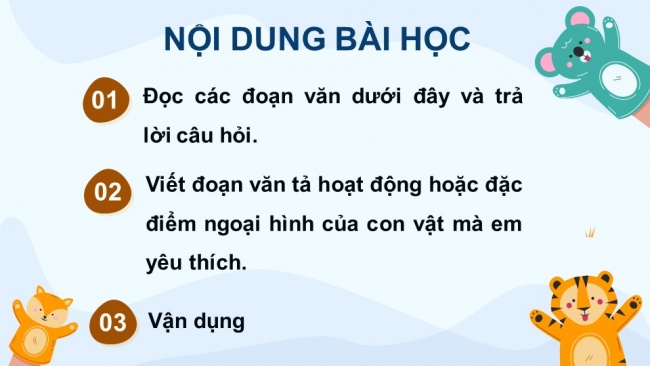 Soạn giáo án điện tử tiếng việt 4 KNTT Bài 27 Viết Luyện viết đoạn văn miêu tả con vật