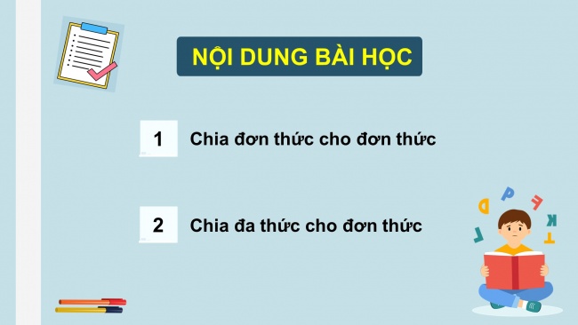 Soạn giáo án điện tử Toán 8 KNTT Bài 5: Phép chia đa thức cho đơn thức