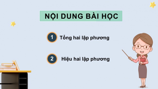 Soạn giáo án điện tử Toán 8 KNTT Bài 8: Tổng và hiệu hai lập phương