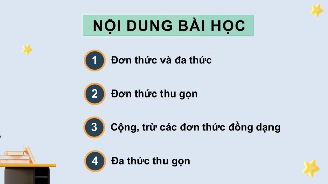 Soạn giáo án điện tử Toán 8 CTST Chương 1 Bài 1: Đơn thức và đa thức nhiều biến