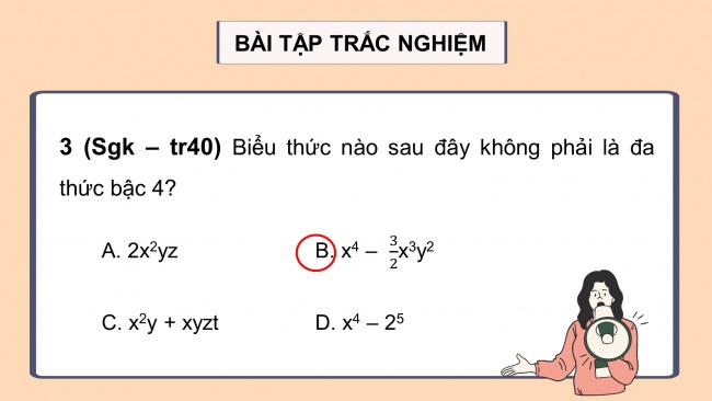 Soạn giáo án điện tử Toán 8 CTST: Bài tập cuối chương 1