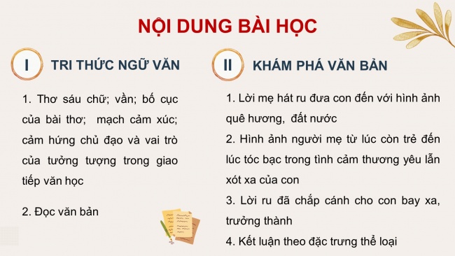 Soạn giáo án điện tử Ngữ văn 8 CTST Bài 1 Đọc 1: Trong lời mẹ hát