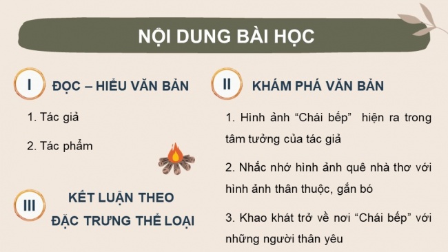 Soạn giáo án điện tử Ngữ văn 8 CTST Bài 1 Đọc 4: Chái bếp