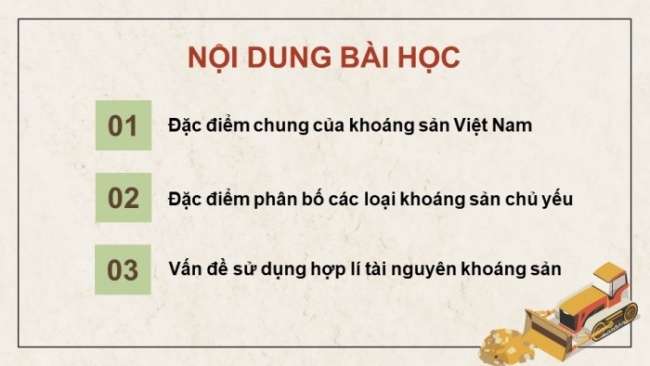 Soạn giáo án điện tử Địa lí 8 KNTT Bài 3: Khoáng sản Việt Nam