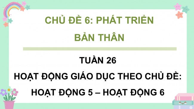 Soạn giáo án điện tử HĐTN 4 CTST bản 1 Chủ đề 7 Tuần 26: HĐGDTCĐ - Hoạt động 5, 6