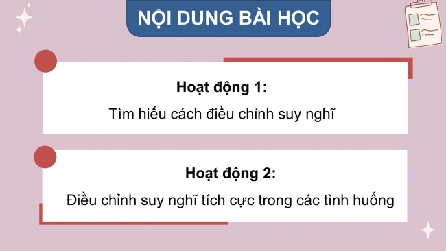 Soạn giáo án điện tử HĐTN 4 CTST bản 2 Tuần 4: HĐGDTCĐ - Điều chỉnh suy nghĩ của bản thân