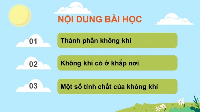 Soạn giáo án điện tử khoa học 4 cánh diều Bài 4: Không khí xung quanh ta
