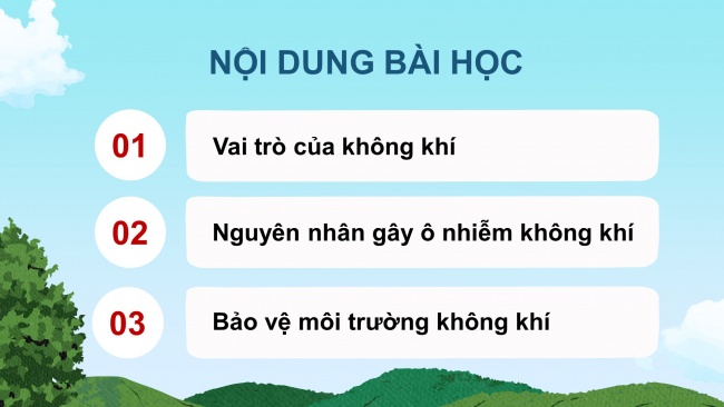 Soạn giáo án điện tử khoa học 4 cánh diều Bài 6: Vai trò của không khí và bảo vệ môi trường không khí