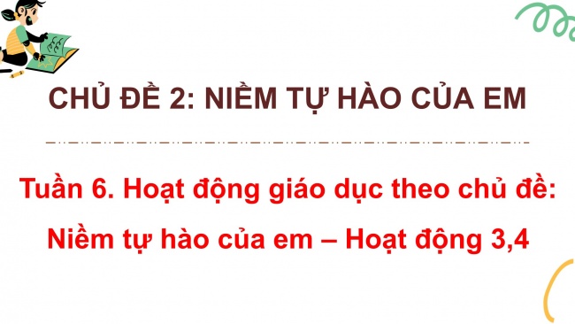 Soạn giáo án điện tử HĐTN 4 cánh diều Tuần 6: Niềm tự hào của em - Hoạt động 3, 4