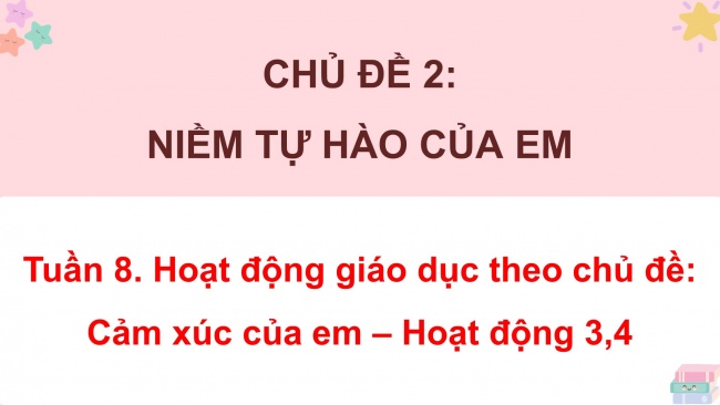 Soạn giáo án điện tử HĐTN 4 cánh diều Tuần 8: Cảm xúc của em - Hoạt động 3, 4