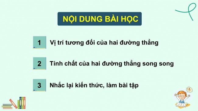 Soạn giáo án điện tử toán 11 KNTT Bài 11: Hai đường thẳng song song