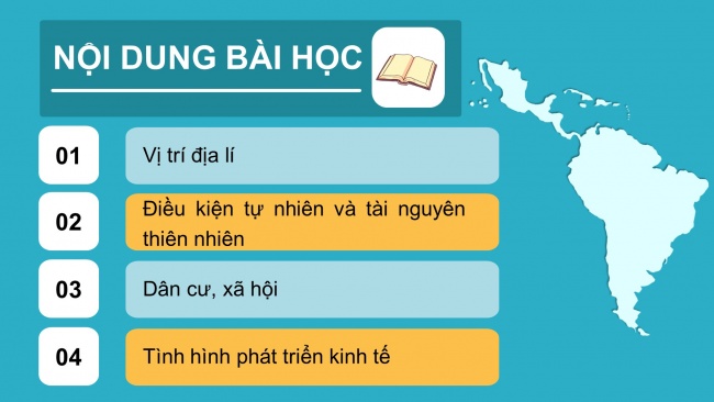 Soạn giáo án điện tử địa lí 11 CTST Bài 8: Tự nhiên, dân cư, xã hội và kinh tế Mỹ La tinh (Phần 1)