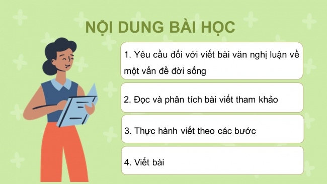 Soạn giáo án điện tử Ngữ văn 8 KNTT Bài 3 Viết: Viết bài văn nghị luận về một vấn đề đời sống (con người trong mối quan hệ với cộng đồng, đất nước)