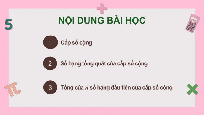 Soạn giáo án điện tử toán 11 CTST Bài 2: Cấp số cộng